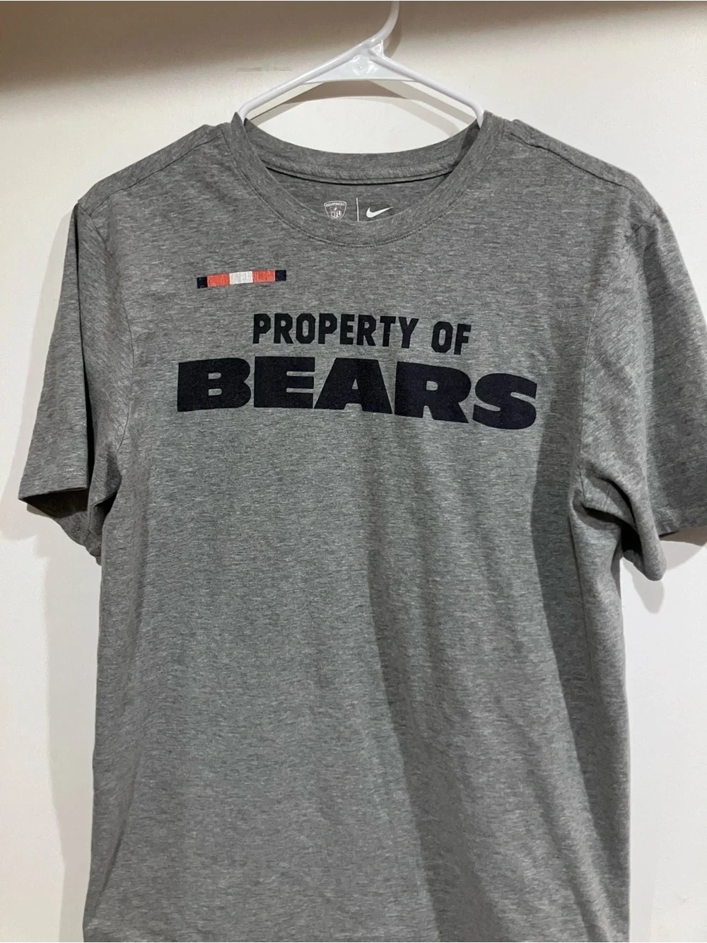 Nike Men’s Gray 'Property of Bears' Short Sleeve Tee Size Medium